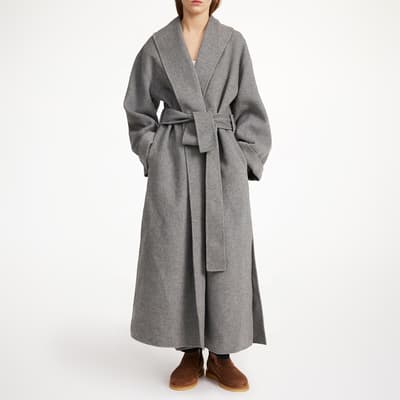 Grey Wool Trullem Belted Coat