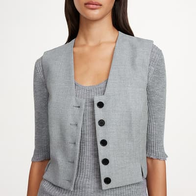 Grey Bettas Cropped Waistcoat