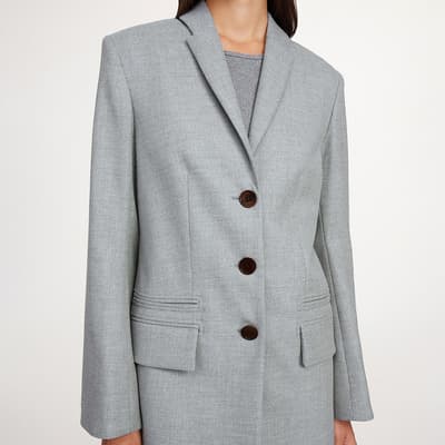 Grey Porter Button Blazer