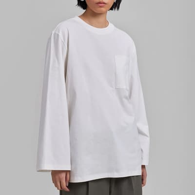 White Organic Cotton Fayeh Pocket Top