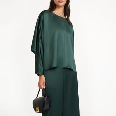 Deep Green Odelleys Long Sleeve Blouse