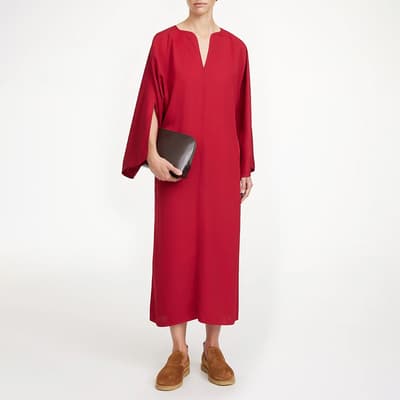 Red Cais Midi Dress