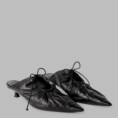 Black Leather Masey Shoe