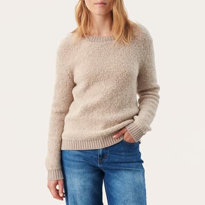 Beige Wool Blend Aika Jumper