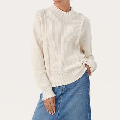 White High Neck Elyssa Jumper