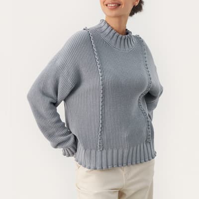 Grey High Neck Elyssa Jumper