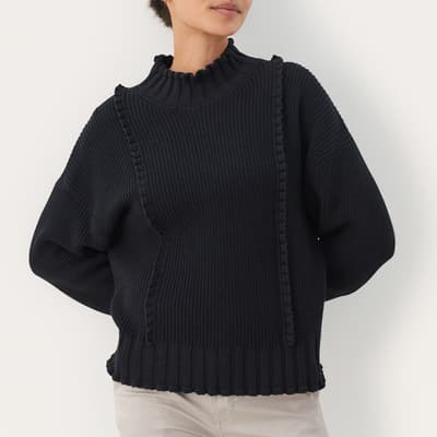 Navy High Neck Elyssa Jumper