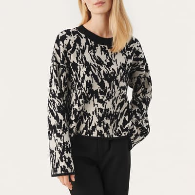 Black Print Centa Jumper