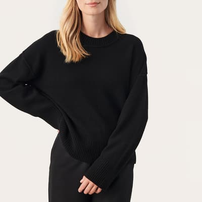 Black Wool Blend Charlene Jumper