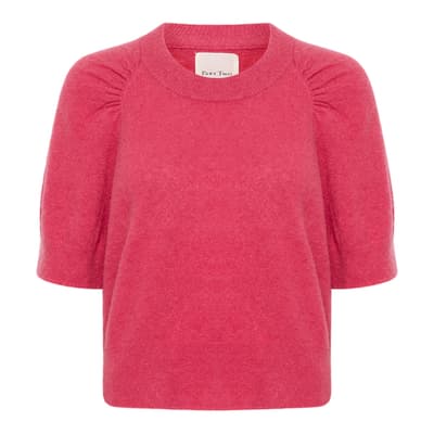 Red Wool Blend Esperanza Knitted Top