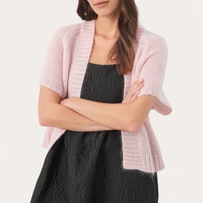 Light Pink Wool Blend Diamina Cardigan