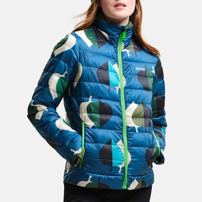 Blue Orla Kiely Baffled Jacket