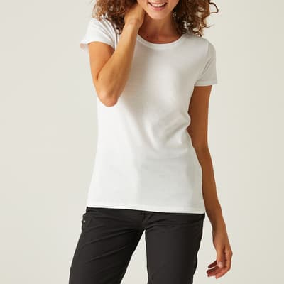 White Carlie Cotton T-Shirt