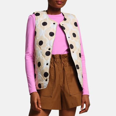 Cream Orla Kiely Quilted Gilet