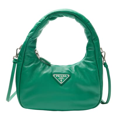 Green Soft Padded Nappa Leather Mini Bag