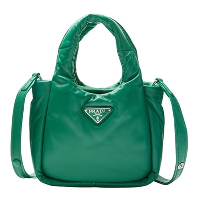 Green Small Padded Prada Soft Nappa Leather Bag