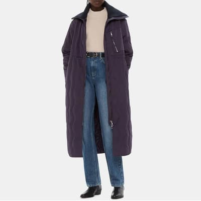 Purple Niara Quilted Coat