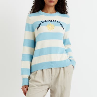 Blue Sunshine Slogan Jumper