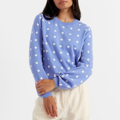 Blue Spot Cashmere Wool Blend Jumper