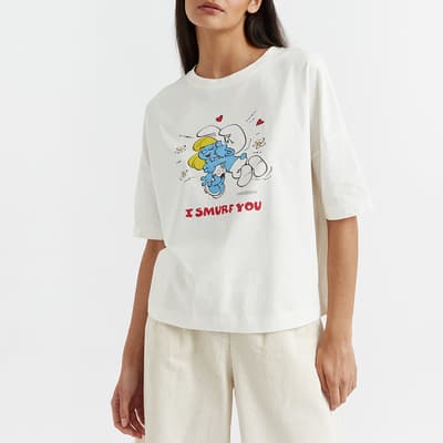 White I Smurf You Slogan Tee