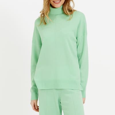 Mint Cashmere Wool Blend Roll Neck Jumper 