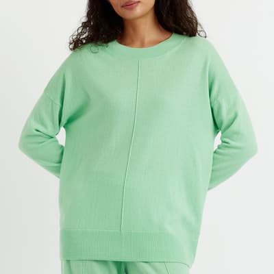 Mint Cashmere Wool Blend Slouchy Jumper