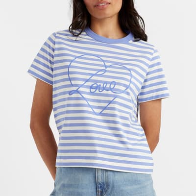 Light Blue Striped Love T-Shirt