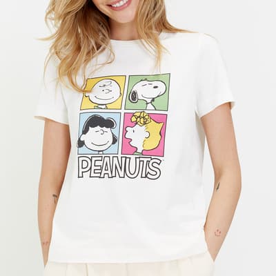 White Peanuts Gang Graphic T-Shirt