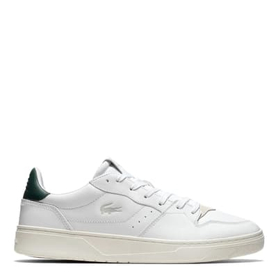 Men's White/Green Court Lisse Trainers