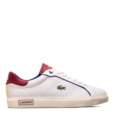 Men's White/Red Powercourt Trainers