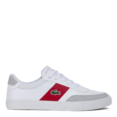 Men's White/Red Court Master Pro Trainers