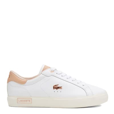 Women's White/Pink Powercourt Trainers