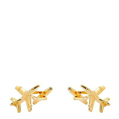 18K Gold Jet Cufflinks