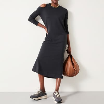 Grey Neena Cut Out Midi Dress