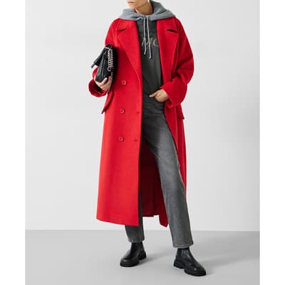 Red Maddie Cocoon Coat