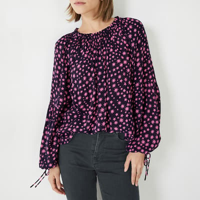 Navy/Pink Ameila Blouse