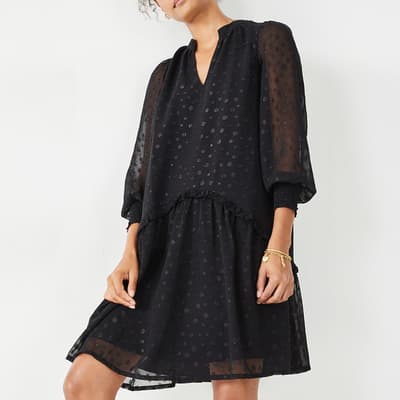 Black Melody Jacquard Dress