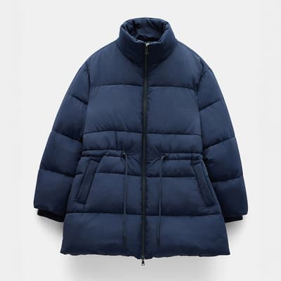 Navy Joanna A-Line Puffer