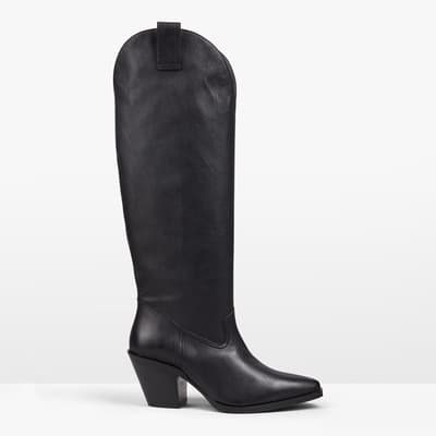 Black Selby Western Leather Boots