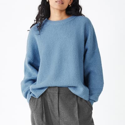 Light Blue Penny Wool Blend Jumper