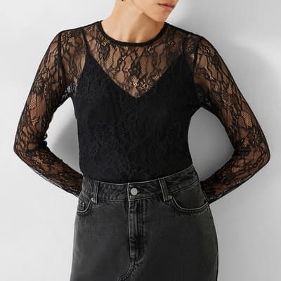 Black Devlin Lace Top