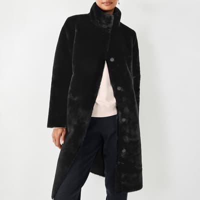 Black Ella Faux Fur Coat