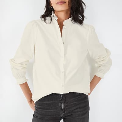 Ecru Carly Corduory Cotton Shirt