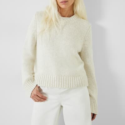 White Marra Wool Blend Jumper