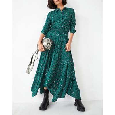 Green/Pink Kensington Midi  Dress