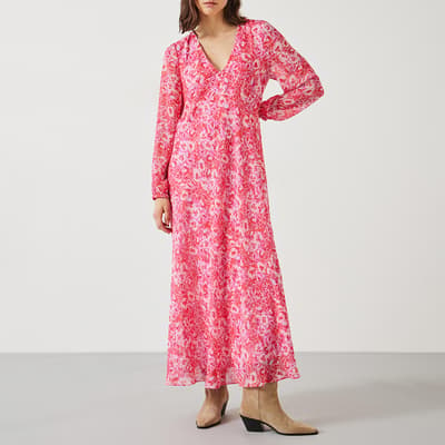 Pink Wray Volume Maxi Dress