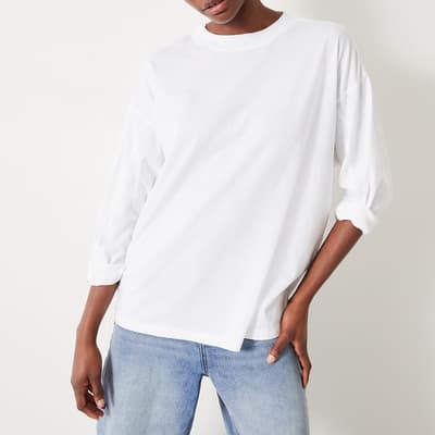 White Aimee Cotton T-Shirt