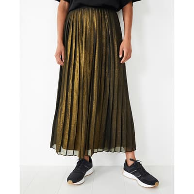 Gold Finnie Pleated Skirt