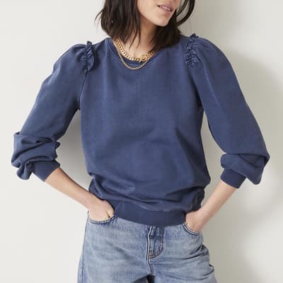 Navy Emilia Cotton Sweatshirt