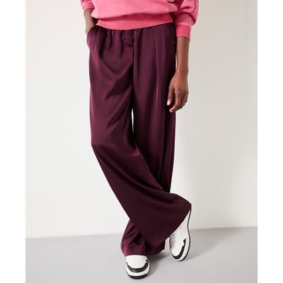 Purple Melanie Satin Trousers